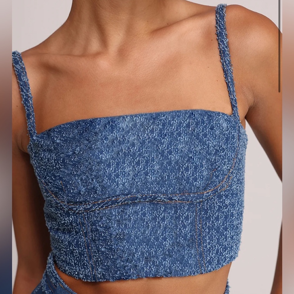 NWT Sabina Musayev Denim Top